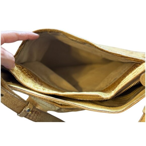 Brahmin Bag Women's Shoulder Purse Yellow Brown Multicolor Multiple Pockets - Picture 5 of 15